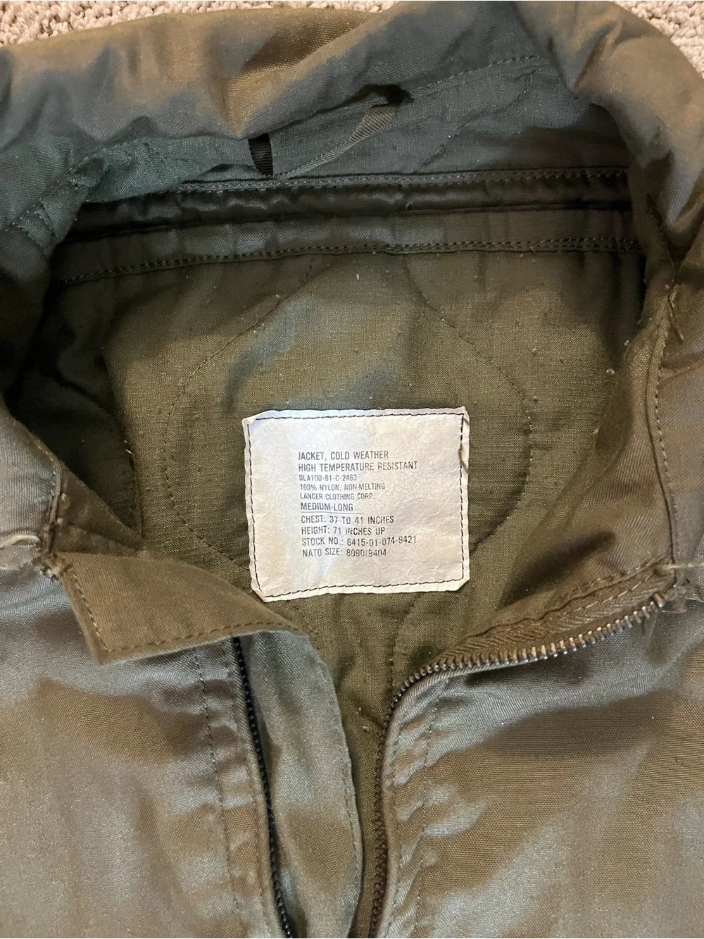 Men's Olive Green Bomber Jacket - Classic Military Style